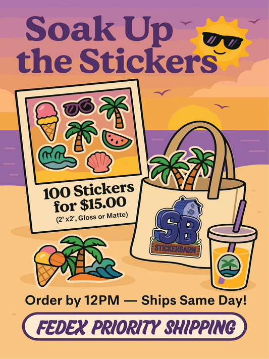 100 Stickers for $15 (2 inch)